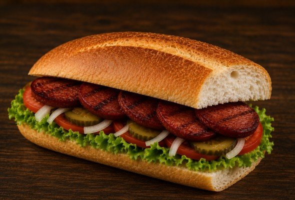 Yarım Ekmek Sucuk Izgara