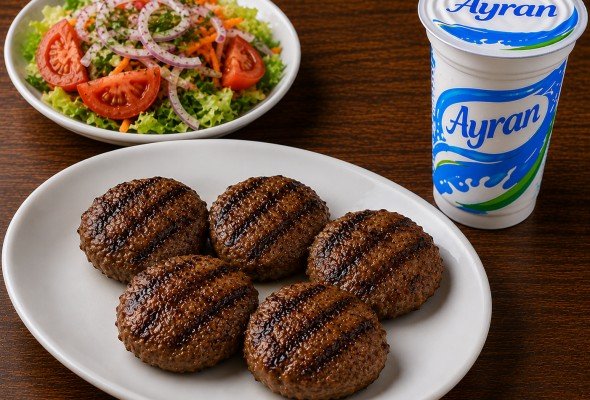 Porsiyon Köfte + Salata + Ayran