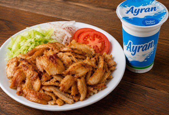 1 Porsiyon Tavuk Döner(110 gr) + Ayran