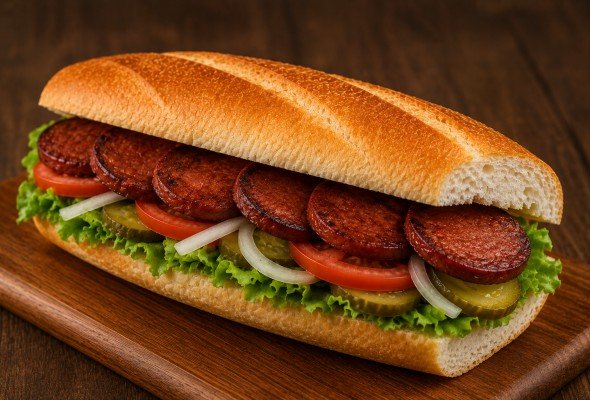 3/4 Yarım Ekmek Sucuk Izgara