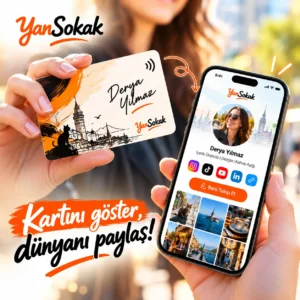 YanSokak İsme Özel Tanışma Kartı | Kişiye Özel Tasarım, NFC ve QR ile Dijital Profil Paylaşımı