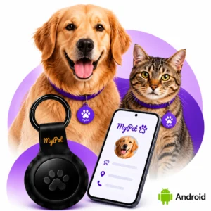 MyPet Akıllı Evcil Hayvan Konum Takip Cihazı | Google Bul Uyumlu Bluetooth Takip ve NFC Dijital Kimlik