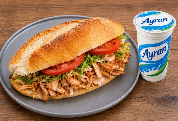 110 gr Tam Ekmek Döner + Ayran
