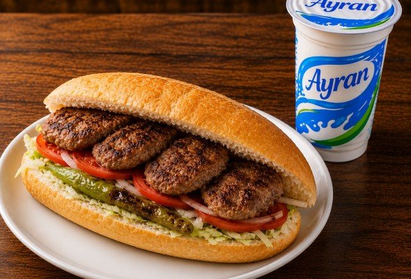 3/4 Ekmek Köfte + Ayran