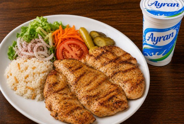 Porsiyon Tavuk Biftek + Ayran