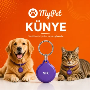 MyPet NFC Akıllı Evcil Hayvan Künyesi | Kedi ve Köpek İçin Dijital Kimlik ve Acil Durum Bilgileri